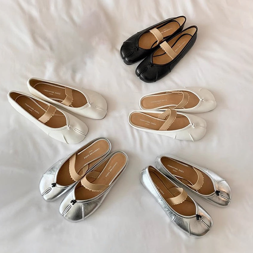 【シューズ】ラウンドトゥ 足袋風 フラット メリージェーンシューズ レディース 足袋シューズ パンプス