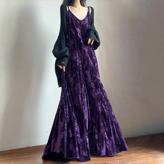 【ワンピース】気質よい 高品質 Vネック ストラップドレス【SHシリーズ】