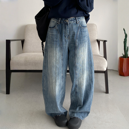 【ボトムス】春 秋 冬 レトロ ストリート カーブパンツ 【FCシリーズ】