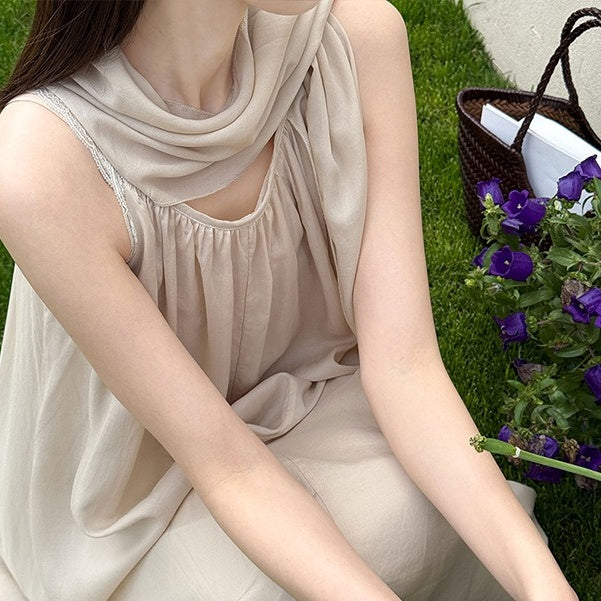 【ワンピース】上品な印象 リゾートスタイル ノースリーブ タンクワンピース 【JZシリーズ】