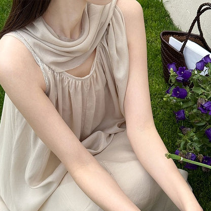 【ワンピース】上品な印象 リゾートスタイル ノースリーブ タンクワンピース 【JZシリーズ】