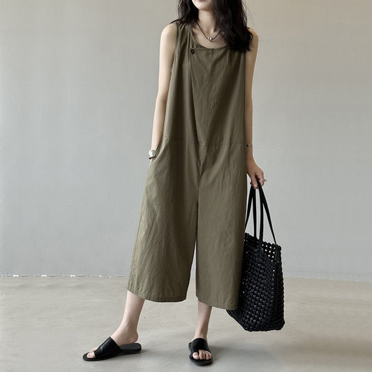 【来年夏再販】【ボトムス】夏 ノースリーブ ルーズ カーゴパンツ 【SNシリーズ】