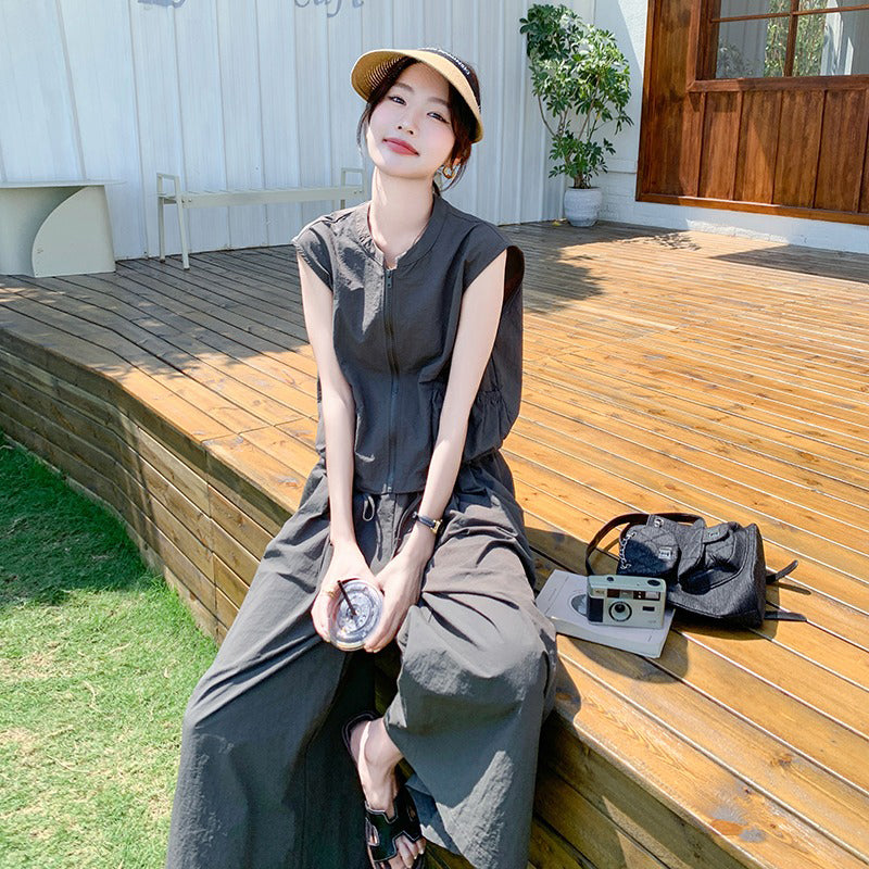 美品 テーラーメイド ノースリーブ×スカート M上下セット セット売り 2点セット！【セットアップ】夏 カジュアルノースリーブトップス＋