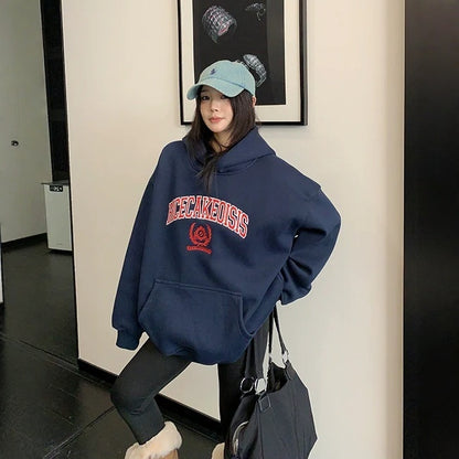 【トップス】刺繍 春 秋 冬 ヘビーウェイト 裏起毛  フード付き パーカー 【FCシリーズ】