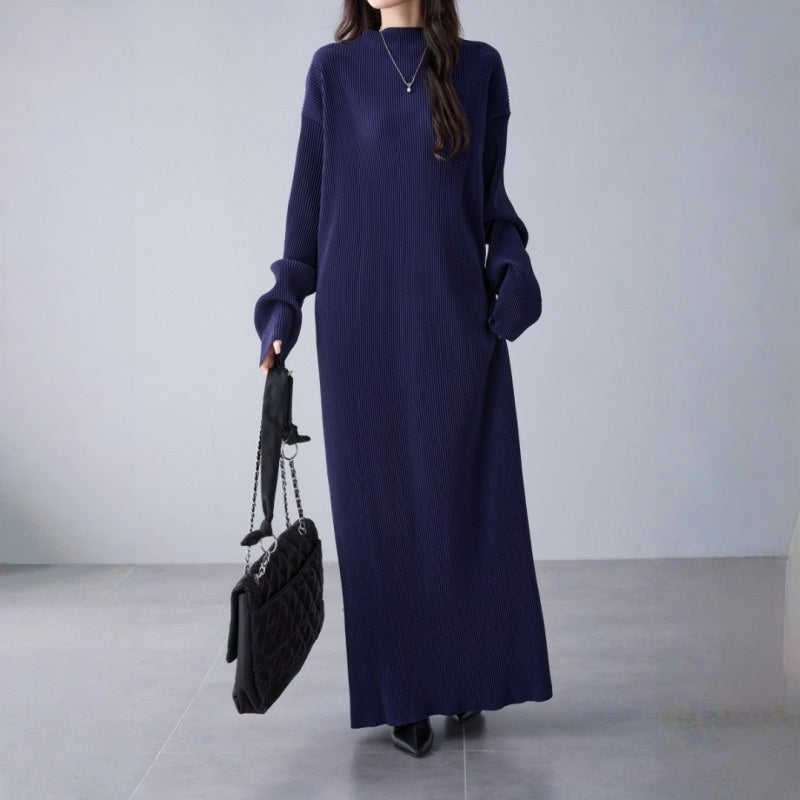【ワンピース】春 秋 冬 ダーク ルーズ ドレープ感 長袖 ワンピース 【JZシリーズ】