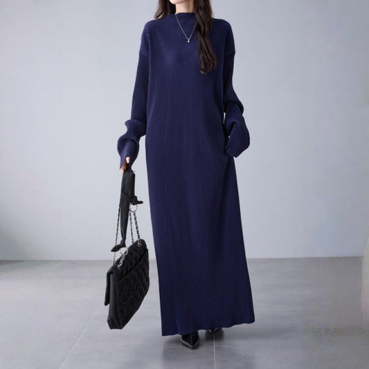 【ワンピース】春 秋 冬 ダーク ルーズ ドレープ感 長袖 ワンピース 【JZシリーズ】