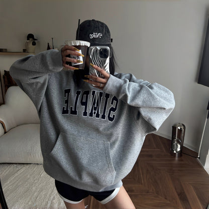 【トップス】ロゴ刺繍入り ゆるシルエット レトロパーカー レディースカジュアル【FCシリーズ】