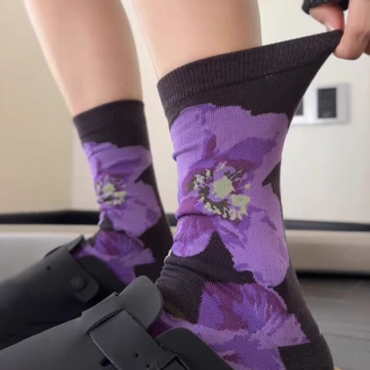 【グッズ】春夏コーデに映える上品パープルソックス 履きやすくて合わせやすい【SHシリーズ】