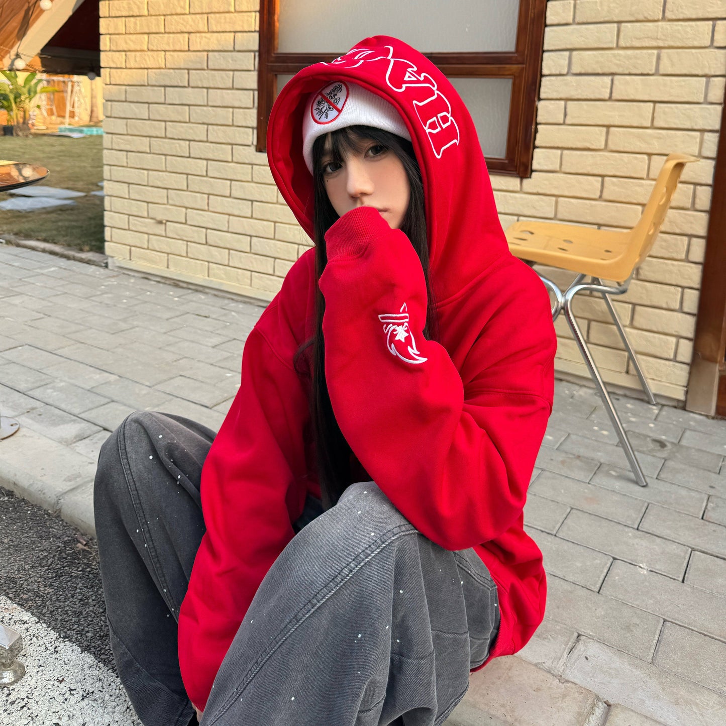 【トップス】刺繍ロゴ フード付き スウェット アメカジ ストリート 新作 男女兼用 裏起毛 パーカー【FCシリーズ】