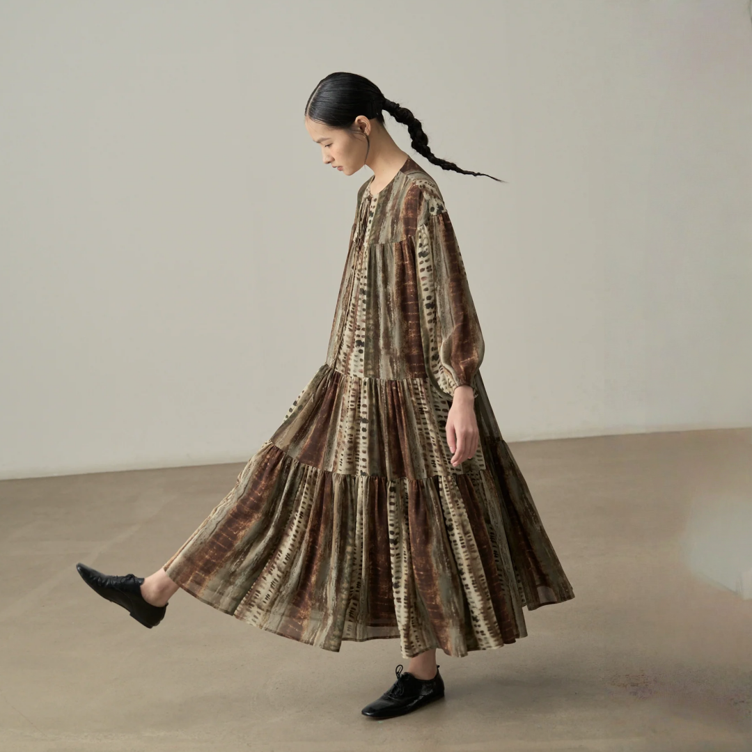 【ワンピース】春 秋 レトロ ルーズ エレガント 長袖 ワンピース 【SHシリーズ】