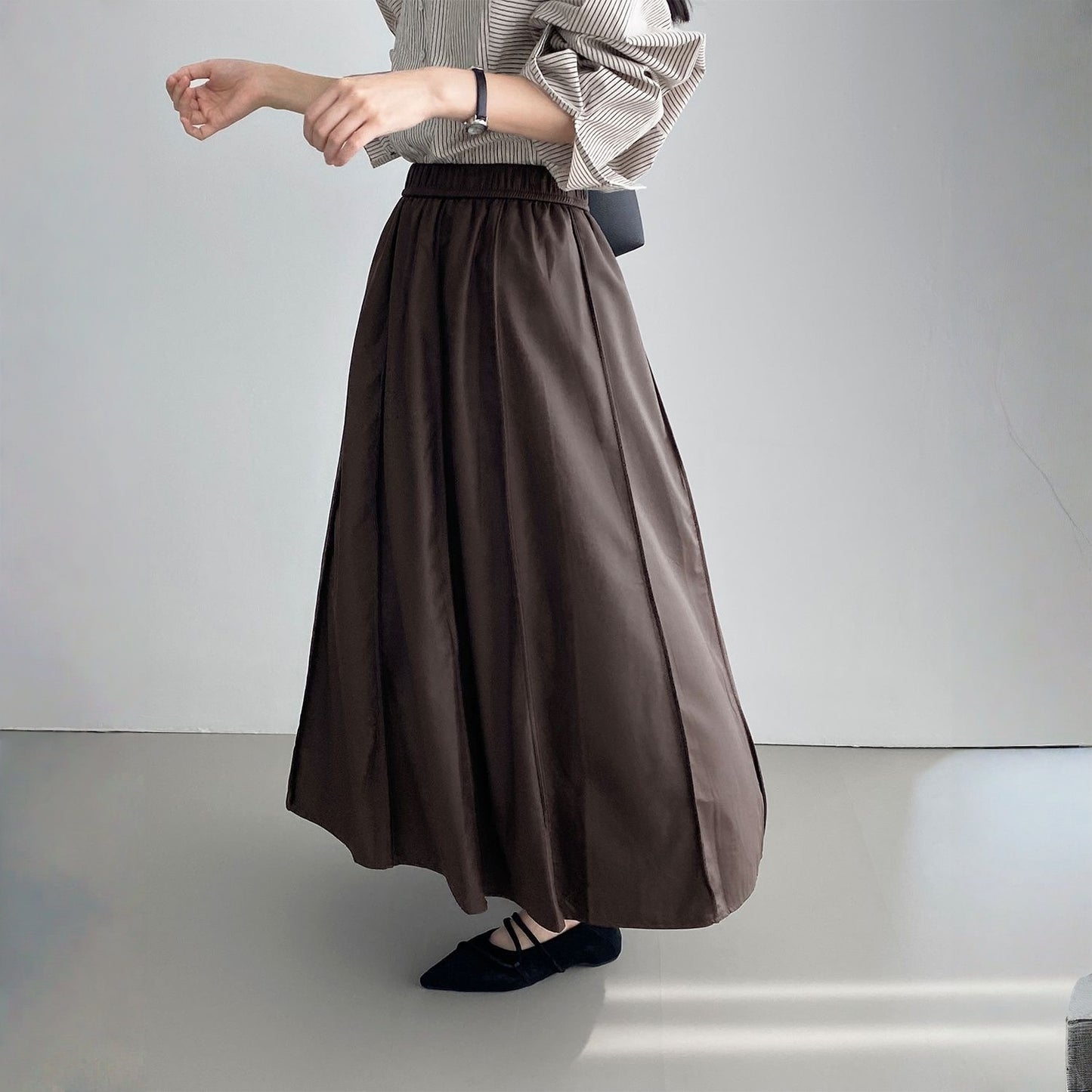 【ボトムス】エレガント プロテインレザー ハイウエスト スカート 【JZシリーズ】