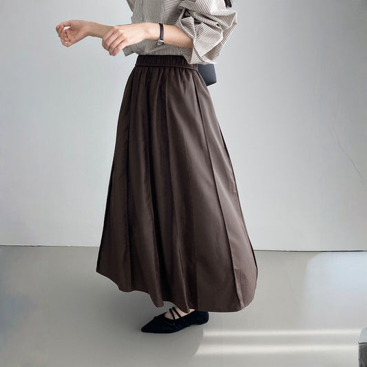 【ボトムス】エレガント プロテインレザー ハイウエスト スカート 【JZシリーズ】