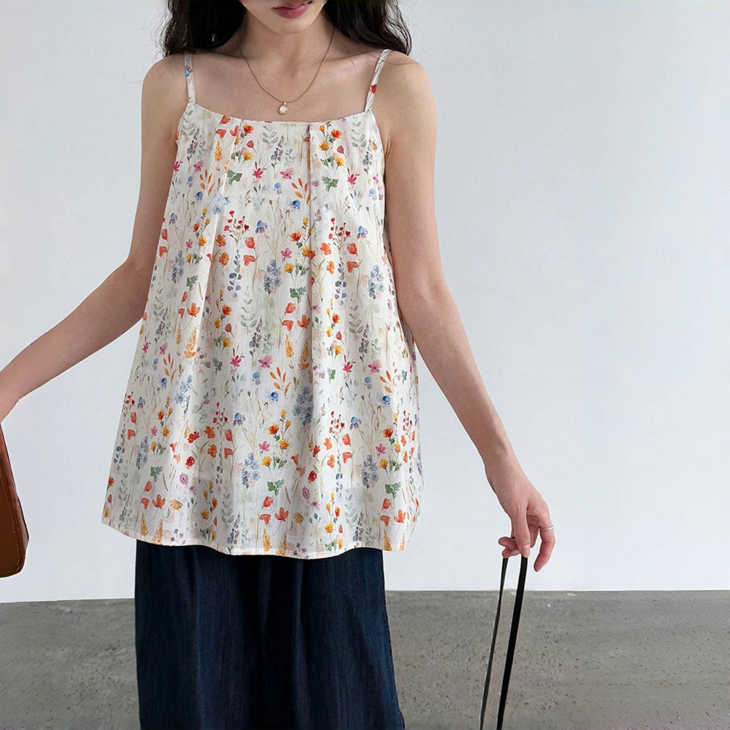 【トップス】夏 花柄 涼やか タンクトップ/キャミソール 【SHシリーズ】