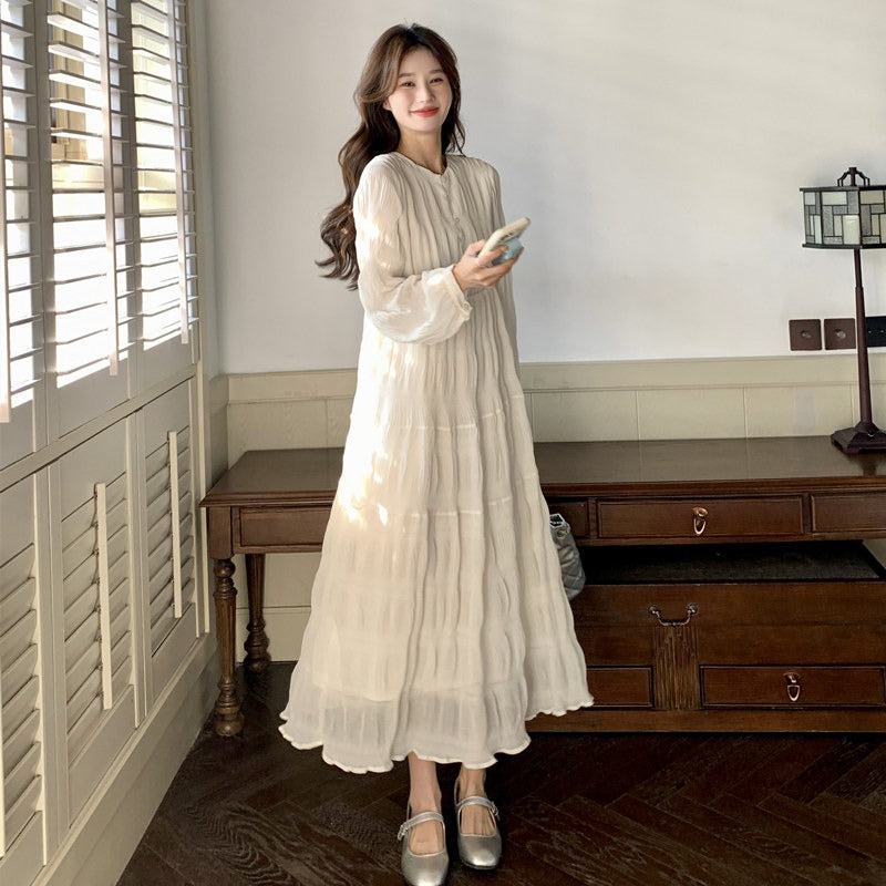 【ワンピース】高級感 合わせやすい スウィート 肌触りいい 長袖ワンピース【JZシリーズ】