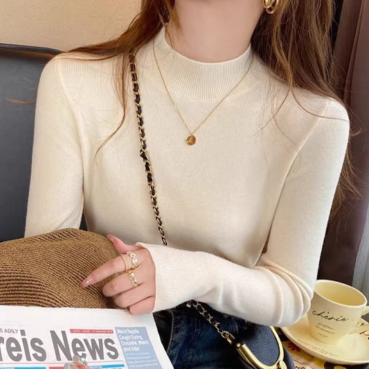 【トップス】★万能コーデ★ ハーフハイネック ニットトップス・ニットＴシャツ【JZシリーズ】