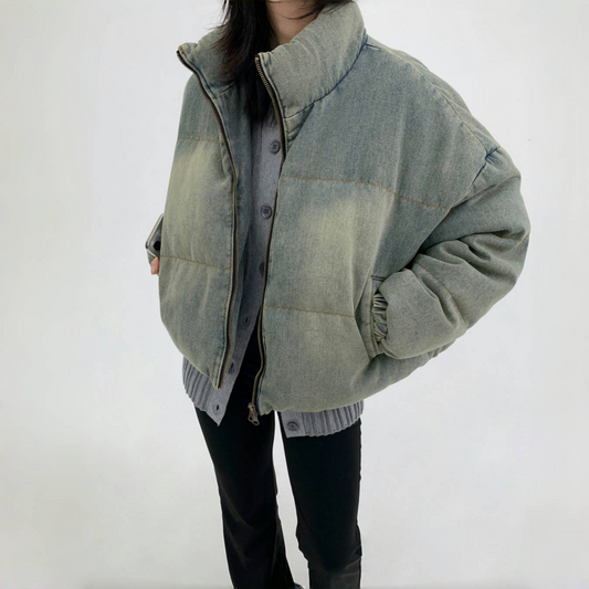 【24AW】【13～15日内発送】【アウター】特別デザイン ヴィンテージ加工 ラシャ生地 ショート ダウンコート【FCシリーズ】