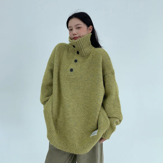 【トップス】春秋冬 厚手 ルーズフィット タートルセーター 暖か ニット レディース【FCシリーズ】