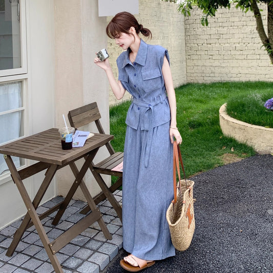 2点セット!【セットアップ】大人可愛い 気質タイダイ柄トップス＋ワイドパンツ 上下セット レディース 夏 韓国風コーデ 若見え【JZシリーズ】