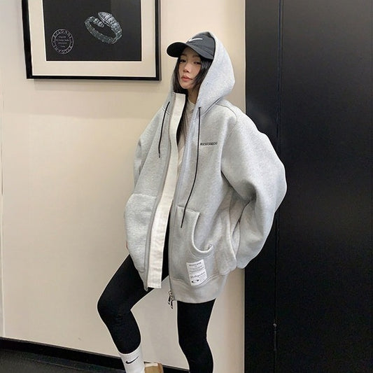 【アウター】サイドスリット 小众デザイン フード付き ジャケット 【FCシリーズ】