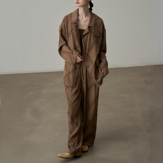 【セットアップ】リラックス感 リラックス感 ジャケット + パンツ 2点上下セット 【JZシリーズ】