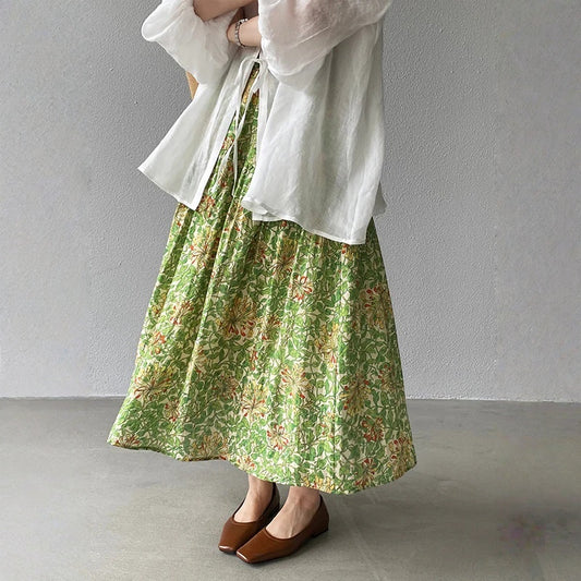 【ボトムス】ロマンティック ひと目惚れ 爽やか ミディ丈スカート 【SHシリーズ】