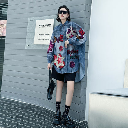 【トップス】夏 春 秋 綿麻 プリント 涼やか 長袖 シャツ 【AHシリーズ】