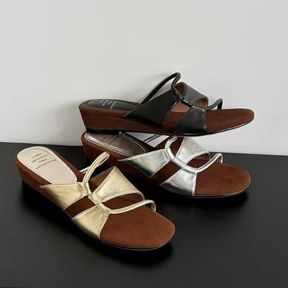 【シューズ】春夏新作 / オープントゥ 外履き 中ヒール スポーツサンダル