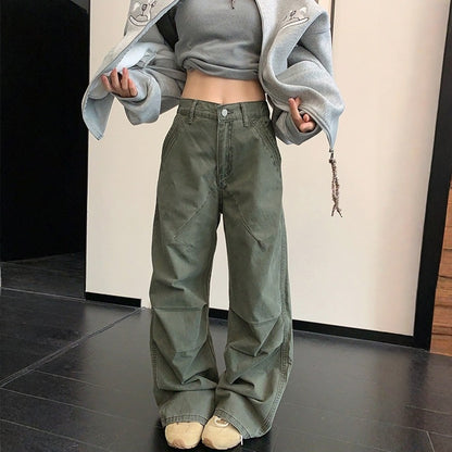 【ボトムス】ダメージ ストレート ヴィンテージ加工 デニムパンツ 【FCシリーズ】