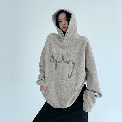 【トップス】春 秋 冬 カスタム素材 刺繍入り フード付き  パーカー 【FCシリーズ】