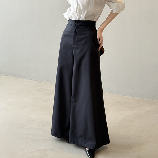 【ボトムス】リラックス感 レディース 秋 ハイウエスト ドレープ感 カジュアル フルレングス フレアパンツ【JZシリーズ】