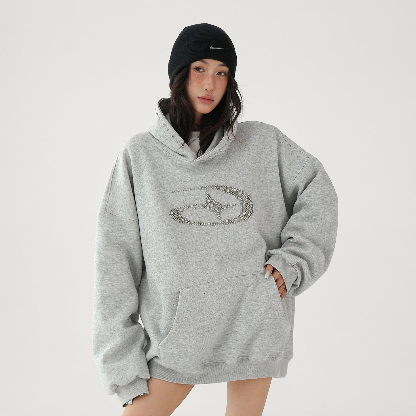 【トップス】✨上品に輝く ゆるめ×抜け感フーディー レディース パーカー【FCシリーズ】