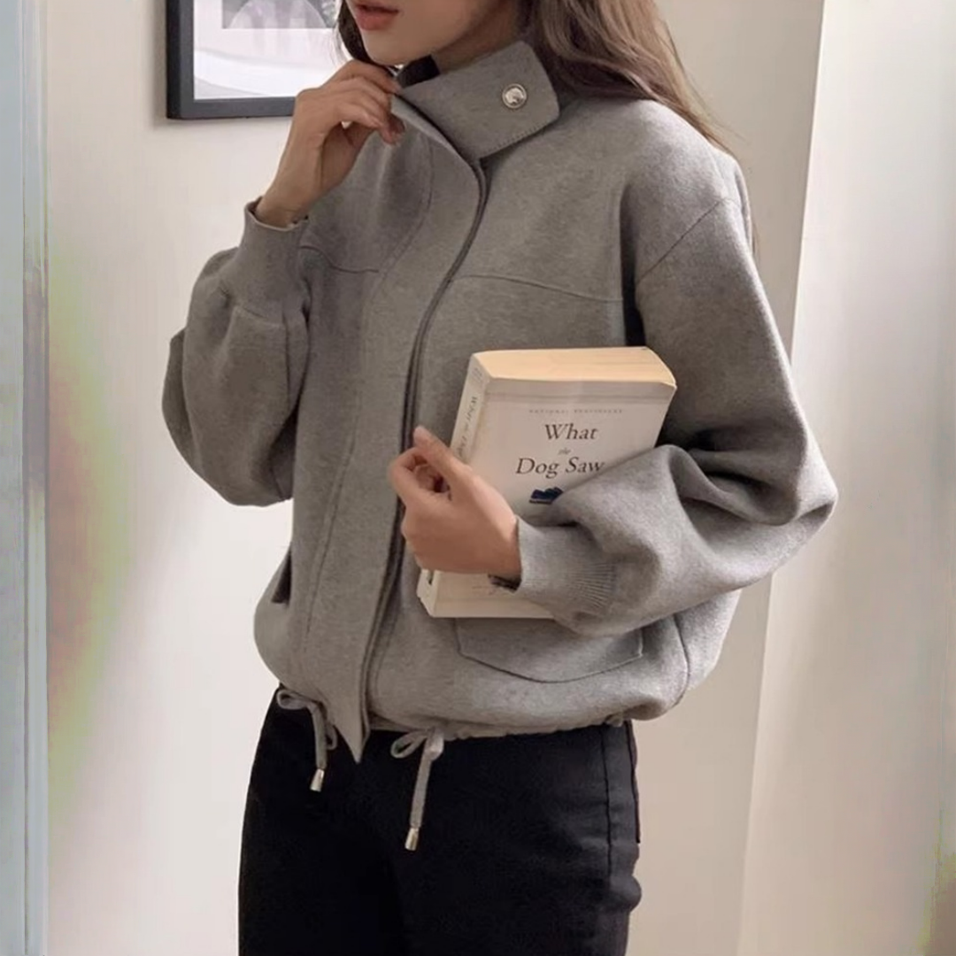 【アウター】春 秋 冬 レトロ エレガント ダブルポケット ニット カーディガン ジャケット 【JZシリーズ】