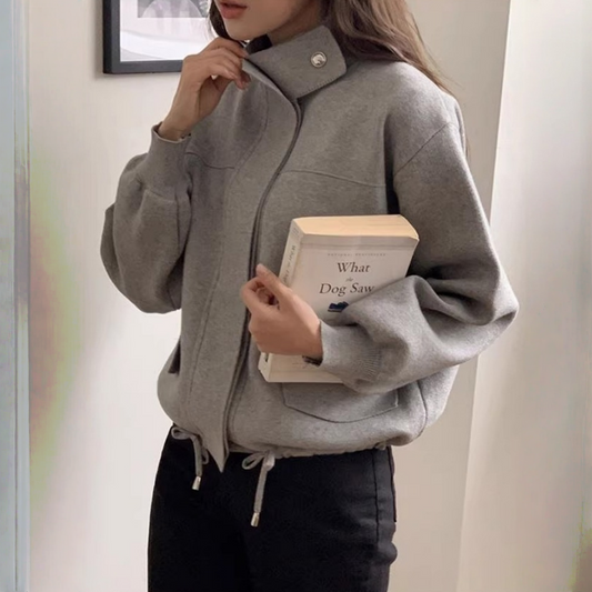 【アウター】春 秋 冬 レトロ エレガント ダブルポケット ニット カーディガン ジャケット 【JZシリーズ】