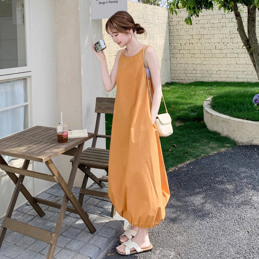 【ワンピース】バルーンシルエット ワンピース 夏 レディース ノースリーブ  リゾートコーデ【JZシリーズ】