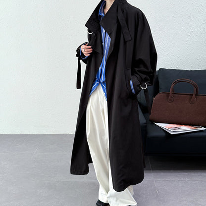 【アウター】春 秋 デザイン風 ゆる感のある ロング丈 トレンチコート 【JZシリーズ】