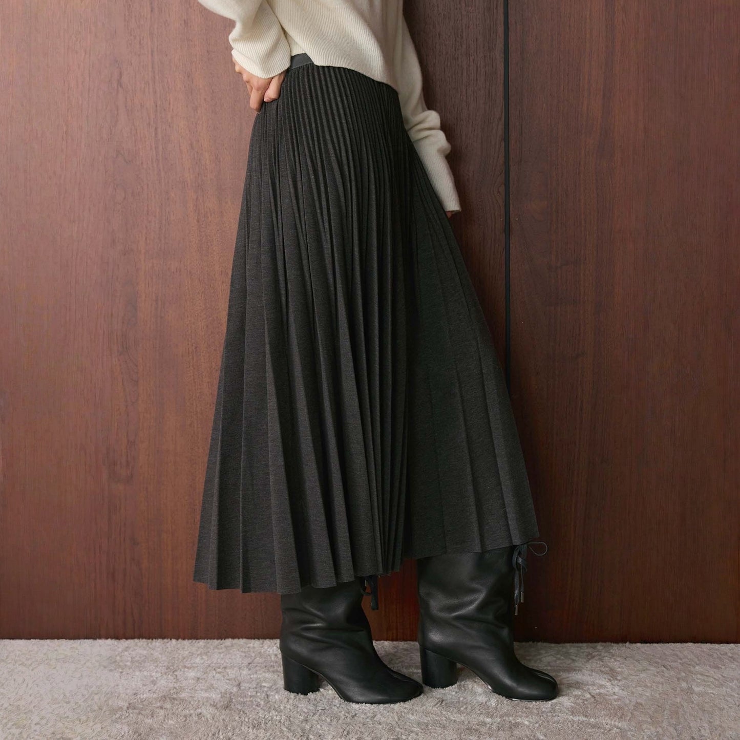 【ボトムス】レトロ  ハイウエスト プリーツ スカート 【JZシリーズ】