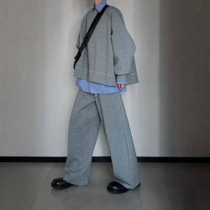 【セットアップ】スポーツ プルオーバー + ロングワイドパンツ 2点上下セット 【JZシリーズ】