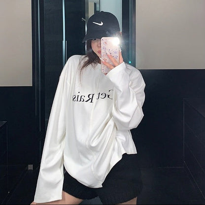 【トップス】アルファベット 抜け感のある 長袖 Ｔシャツ 【FCシリーズ】