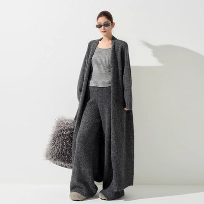 【アウター】ルーズ ニットカーディガン レディース 秋 韓国風 ゆったり もちもち【JZシリーズ】