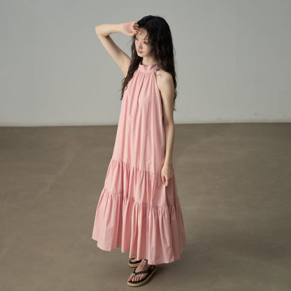 【ワンピース】フレンチエレガントなノースリーブキャミワンピース 夏のリゾートに◎ 体型カバー＆細見え効果抜群【JZシリーズ】