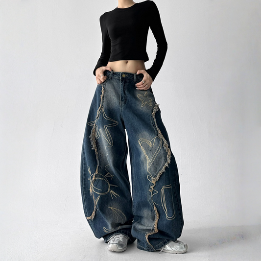 【ボトムス】春 秋 冬 ウォッシュド こだわり加工 ヴィンテージ加工 デニム パンツ 【FCシリーズ】