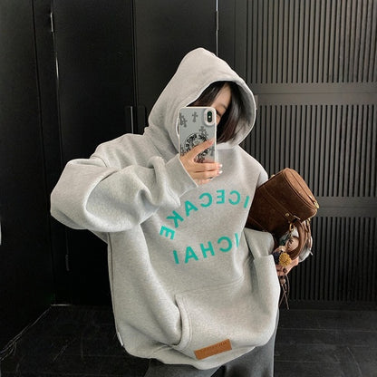 【トップス】裏起毛 春 秋 冬 立体プリント フード付き パーカー 【FCシリーズ】