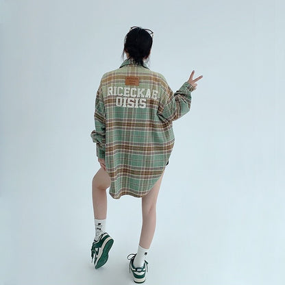 【トップス】春 秋 冬 アメリカン グラデーション チェック柄 シャツ 【FCシリーズ】