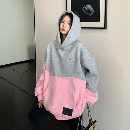 【トップス】切り替え 春 秋 冬 裏起毛 フード付き パーカー 【FCシリーズ】