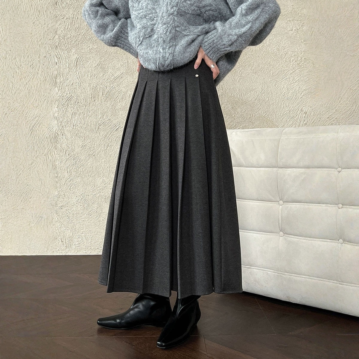 【ボトムス】ハーフゴム ハーフゴム 春 秋 冬 プリーツ スカート 【JZシリーズ】