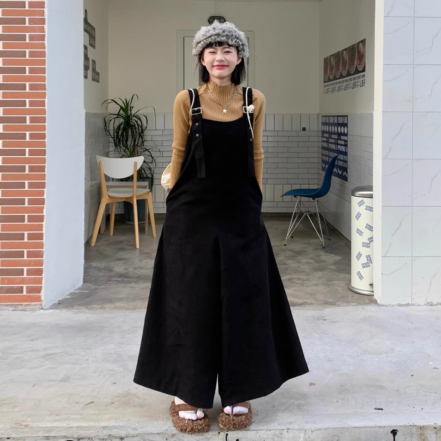 【ボトムス】秋冬新作 コーデュロイ サロペット レディース ゆったり オーバーサイズ ワイドパンツ オールインワン【JZシリーズ】