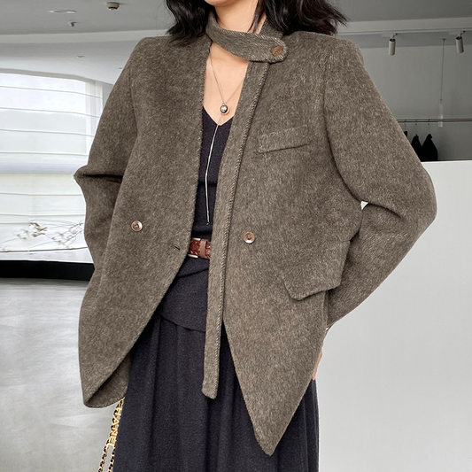 【アウター】100%ウール 高級感 韓国風 シルエット綺麗 高見え コート【JZシリーズ】