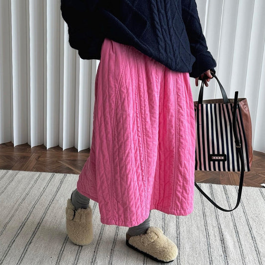 【ボトムス】レトロ シンプル コーデュロイ スカート 軽やか柔らか あったか レディース 冬【JZシリーズ】