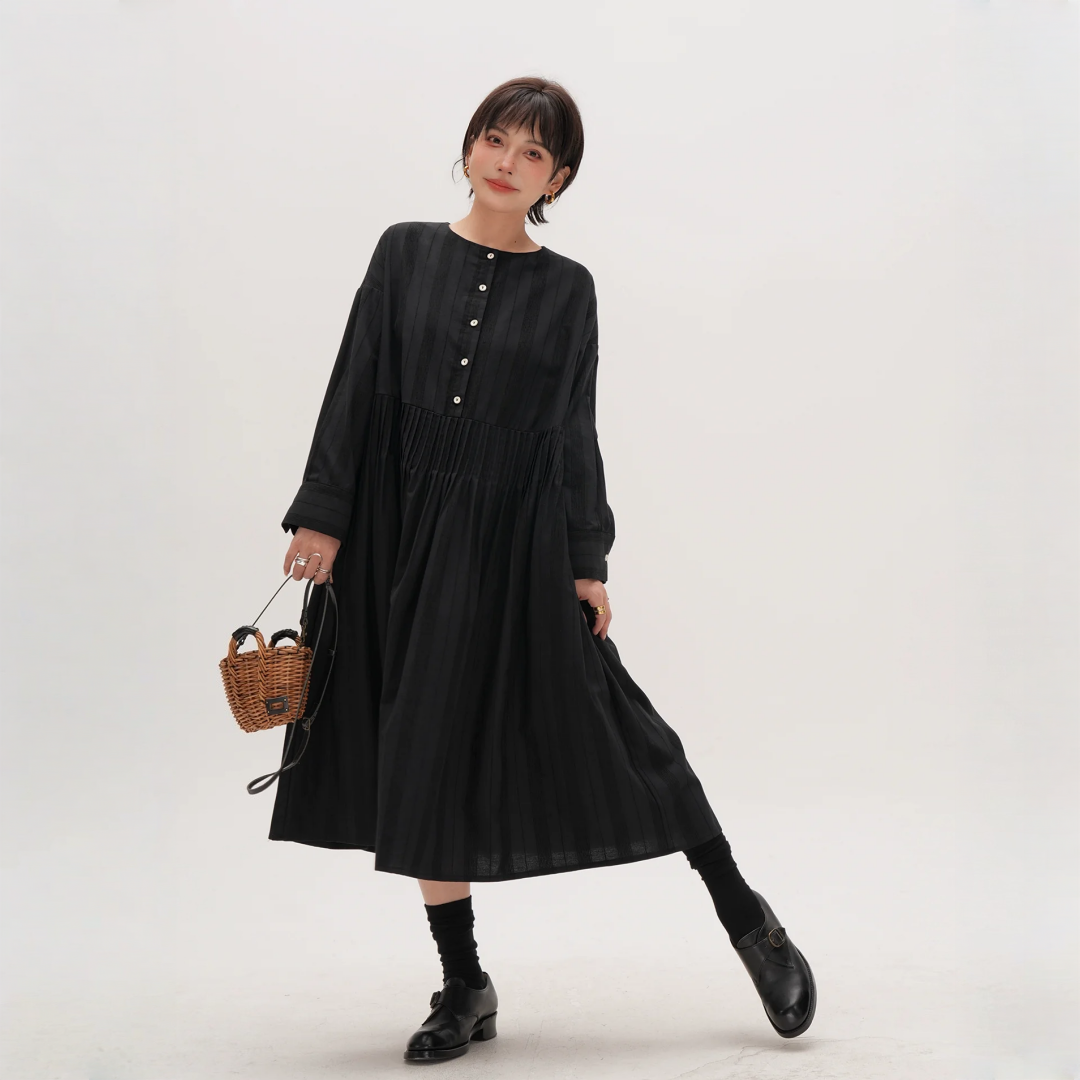 【ワンピース】春 秋 冬 クルーネック 長袖  ワンピース 【JZシリーズ】