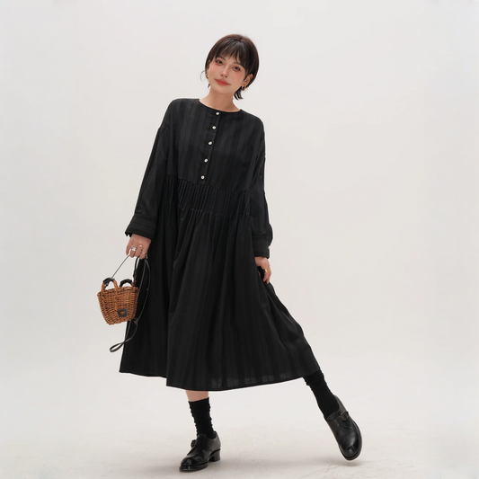 【ワンピース】春 秋 冬 クルーネック 長袖  ワンピース 【JZシリーズ】